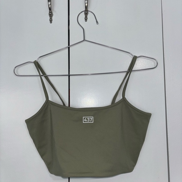 437 Tops - 437 Olive Green Women's Crop Top